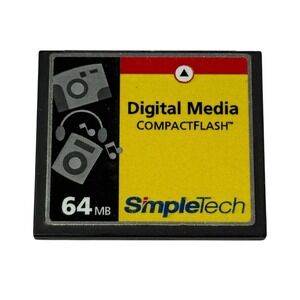 SimpleTech 64MB CompactFlash CF Memory Card Vintage Digital Camera Storage